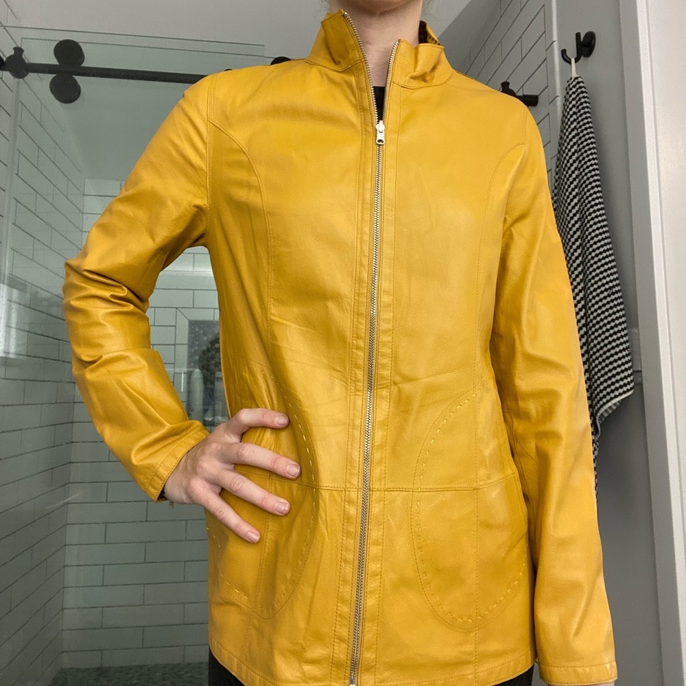 Reversible goatskin jacket